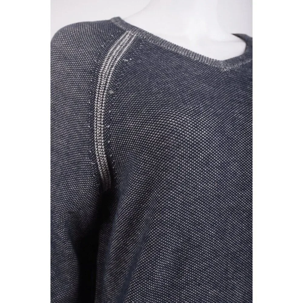 Tailor Vintage Mens Sweater Reversible V-Neck Navy blue Pebble Gray XXL NWT